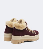 Bogner Arosa shearling-trimmed suede ankle boots
