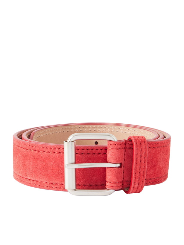 Photo: Dries Van Noten - 4cm Suede Belt - Red
