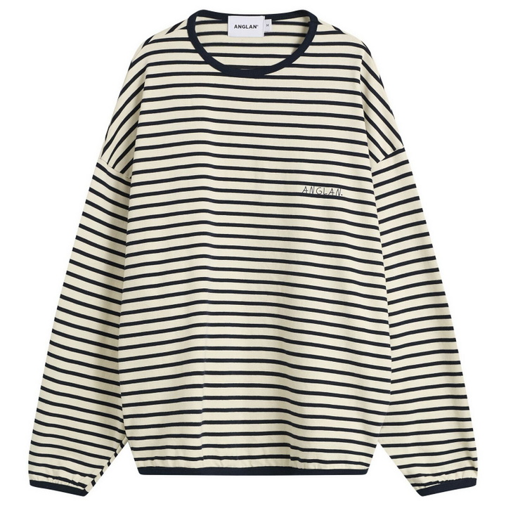 Photo: Anglan Men's Striped Long Sleeve in Navy