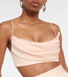 Alex Perry Draped satin bra top