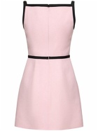 VALENTINO - Wool & Silk Crepe Mini Dress W/bow