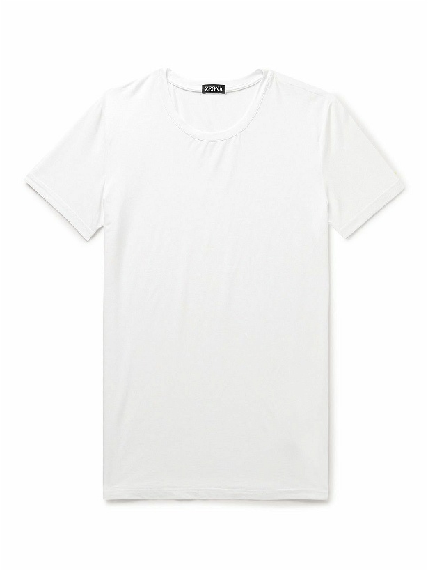 Photo: Zegna - Stretch-Modal T-Shirt - White