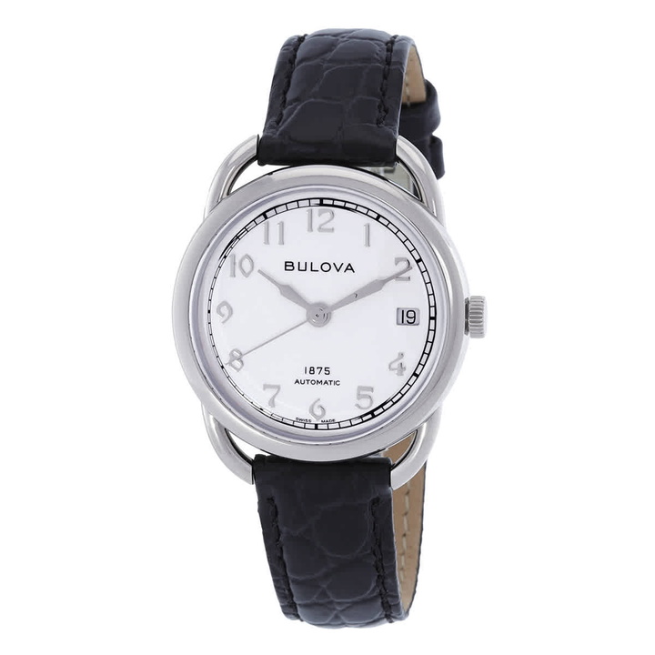 Photo: Bulova Commodore Automatic White Dial Ladies Watch 96M152