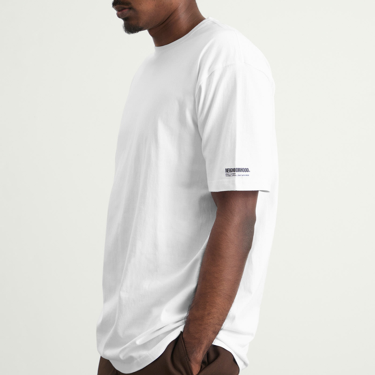 Neighborhood Men's Classic 2 Pack T-Shirts in White Neighborhood