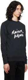 Maison Kitsuné Black Handwriting Clean Sweatshirt