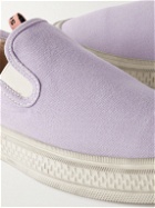 Acne Studios - Distressed Organic Cotton-Canvas Slip-On Sneakers - Purple