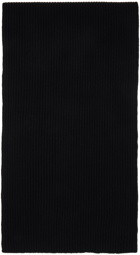 Lacoste Black Ribbed Scarf