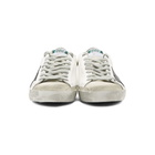 Golden Goose SSENSE Exclusive White and Green Super SSTAR Sneakers