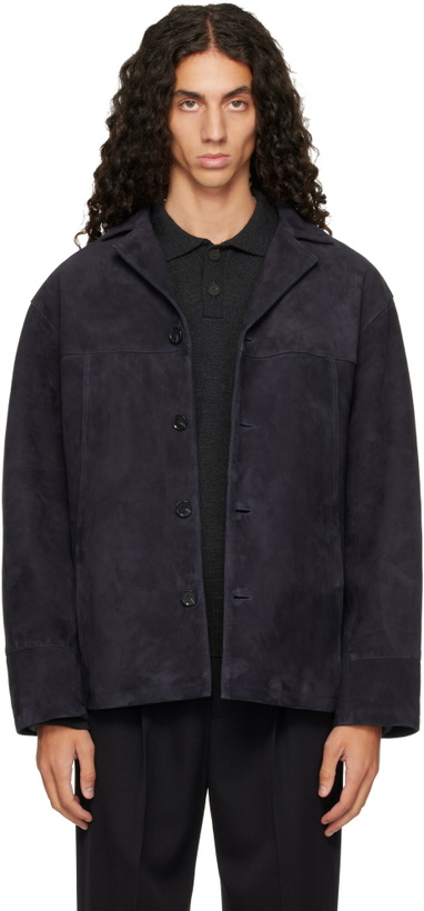 Photo: Arma Navy Jack Suede Jacket