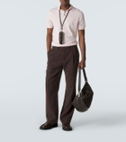 Allude Cotton, silk, and cashmere polo shirt