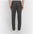 Stella McCartney - Grey Slim-Fit Tapered Prince of Wales Checked Wool Drawstring Suit Trousers - Men - Gray