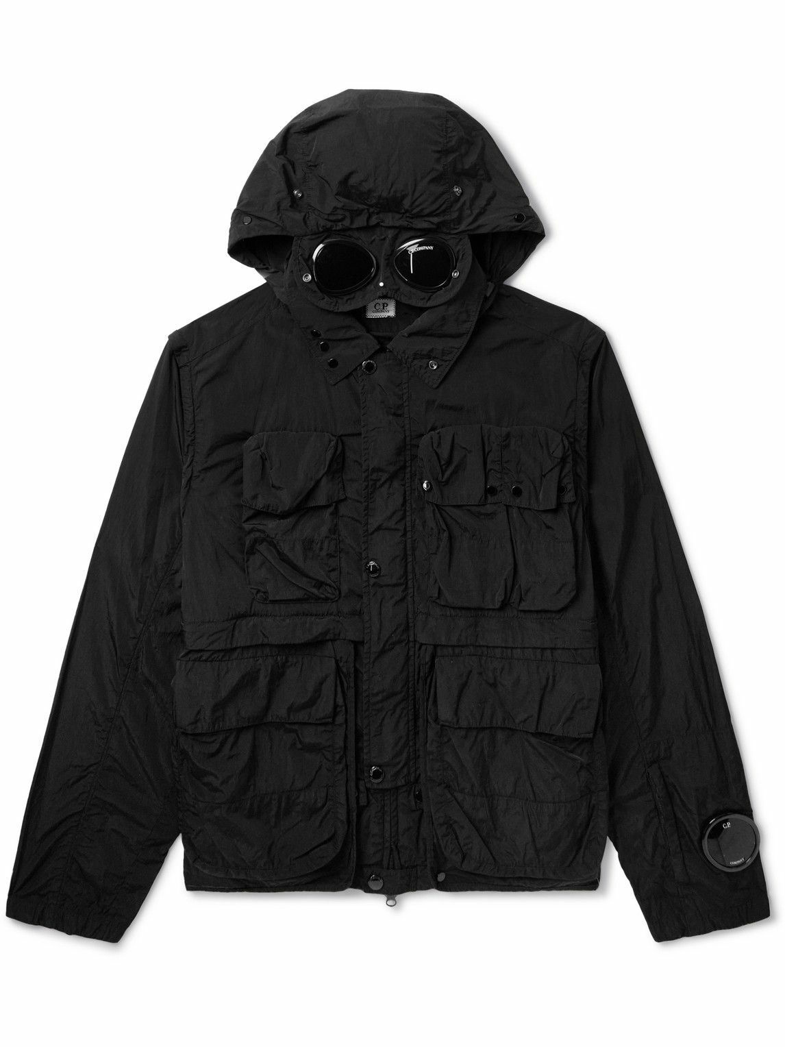 Photo: C.P. Company - Logo-Appliquéd Crinkled-Shell jacket - Black
