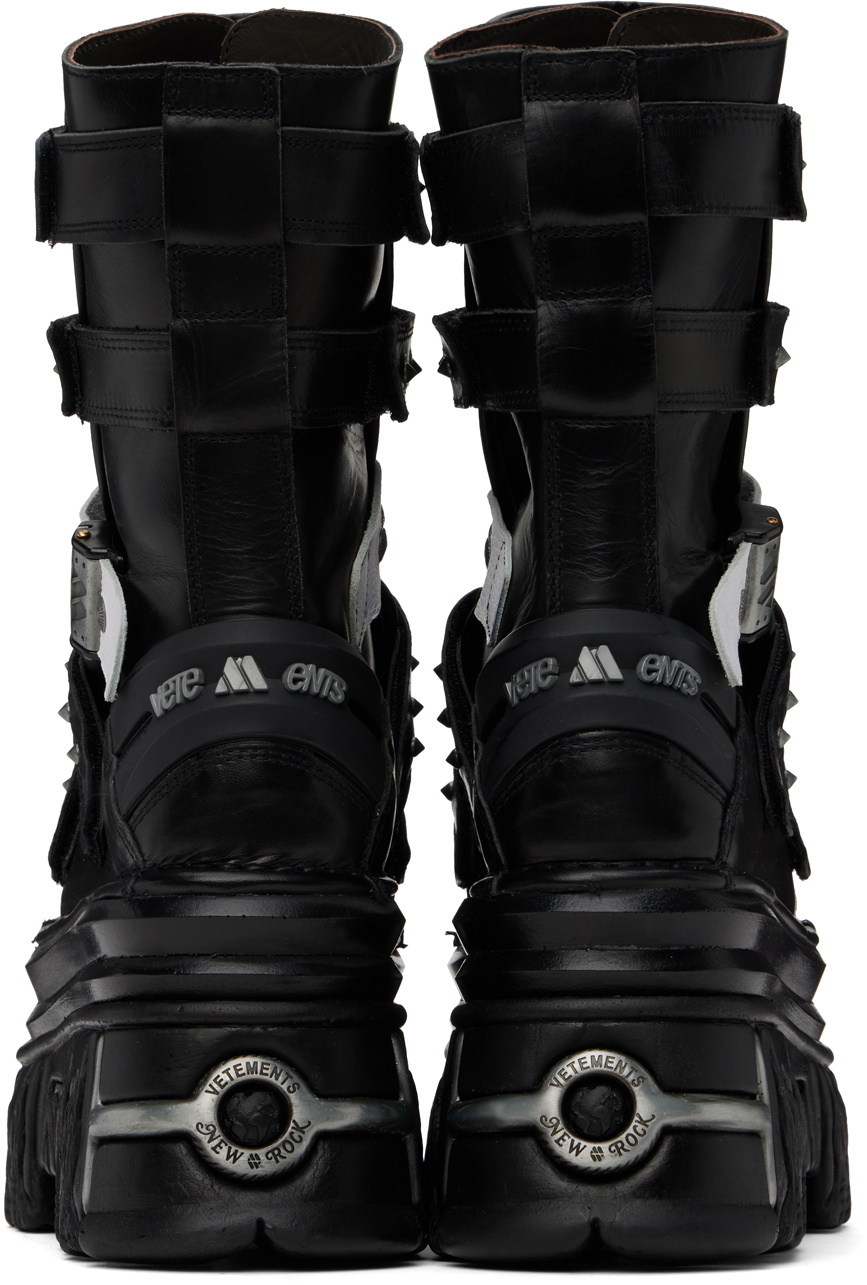 VETEMENTS Black & White New Rock Edition Gamer Boots