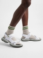 Balenciaga - Tourist Logo-Embroidered Ripstop Sandals - White