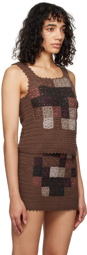 Doublet Brown Mosaic Tank Top