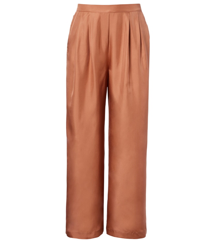 Photo: Asceno Isola pleated silk twill wide-leg pants