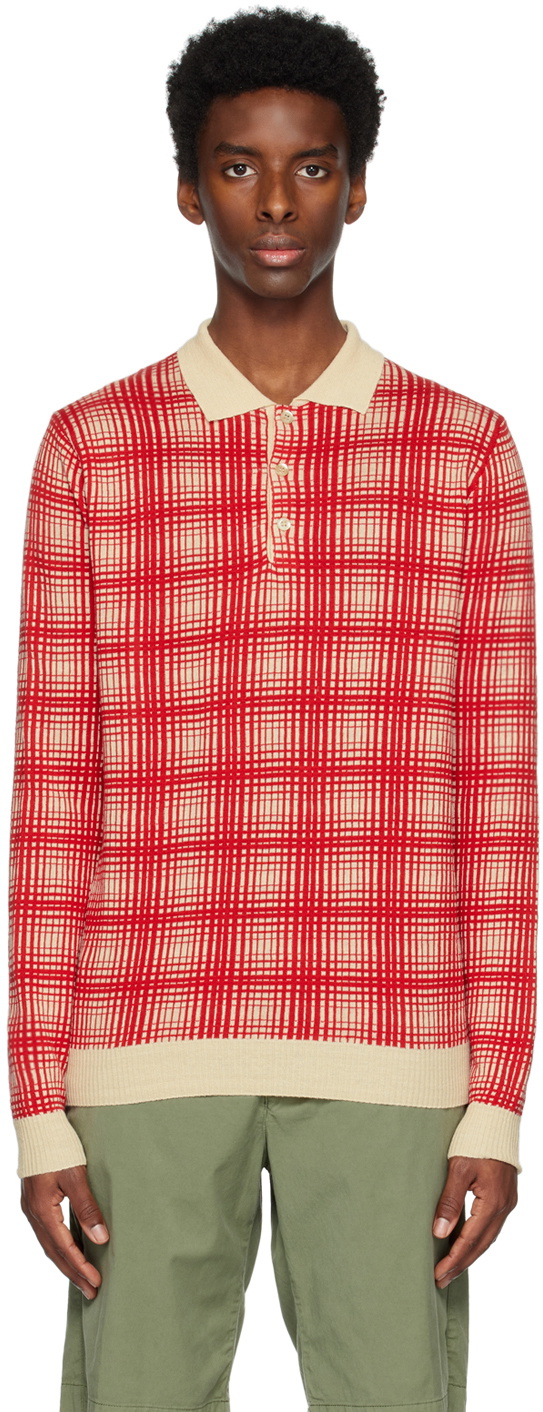 ASPESI Red Check Polo