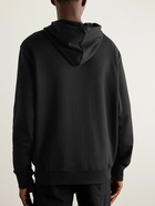 Balmain - Logo-Print Stretch-Cotton Jersey Hoodie - Black