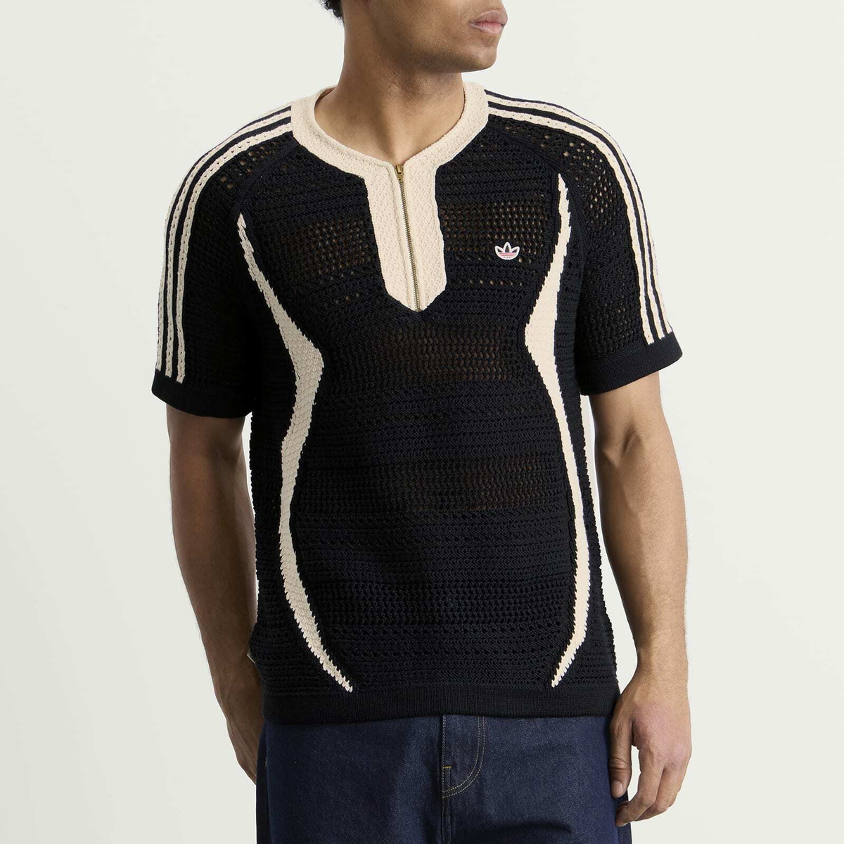 Adidas Men's Clot Knit Jersey By Edison Chen in Black/Wonder White