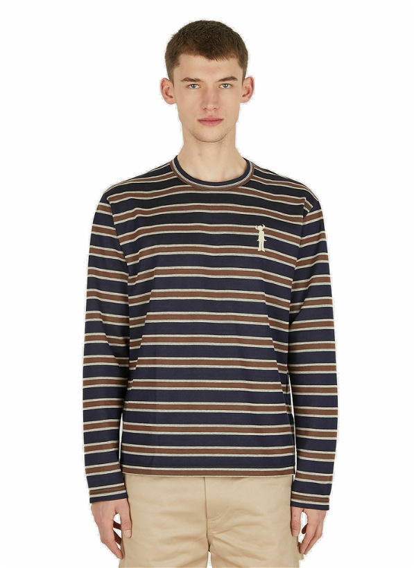 Photo: Striped Long Sleeve T-Shirt in Navy