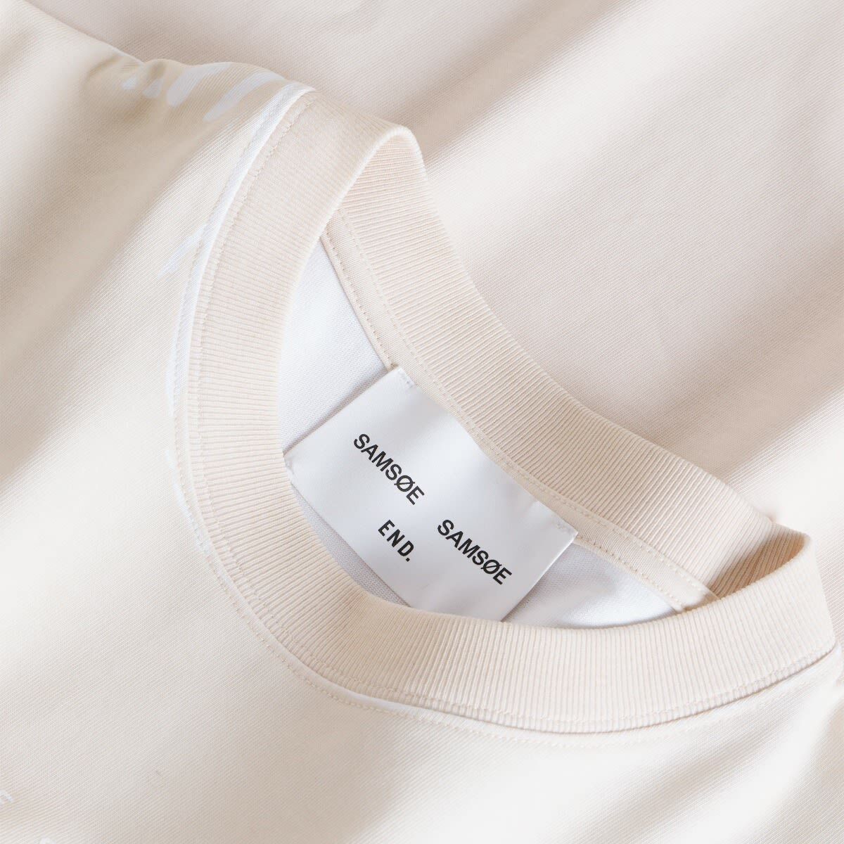 END. x Samsøe Samsøe Men's Sajason T-Shirt in Ecru