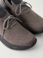 Berluti - Shadow Leather-Trimmed Mesh Sneakers - Gray