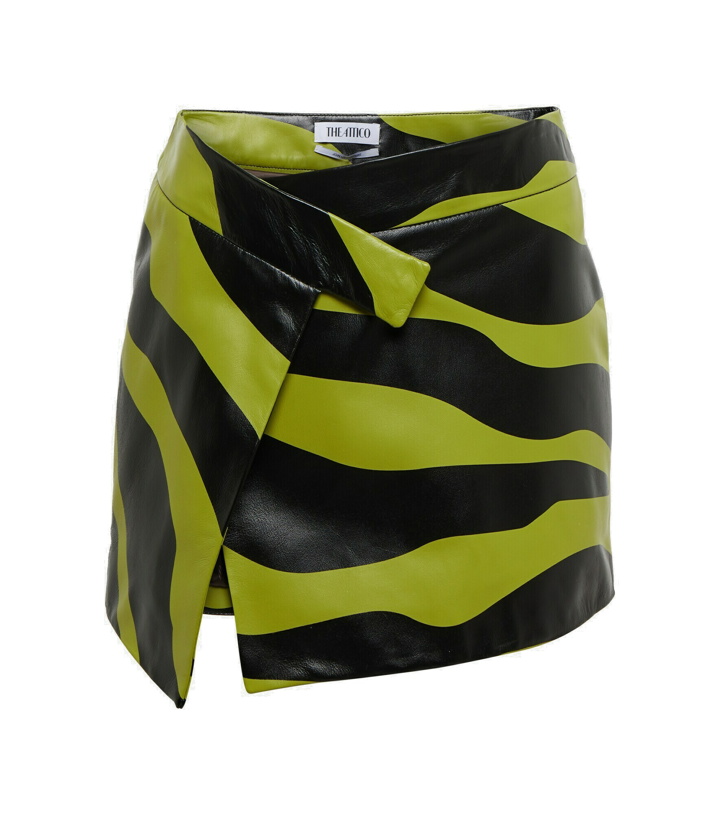 Photo: The Attico - Zebra-print leather miniskirt