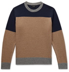 J.Crew - Colour-Block Merino Wool-Blend Sweater - Blue