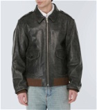 The Frankie Shop Wyatt leather bomber jacket
