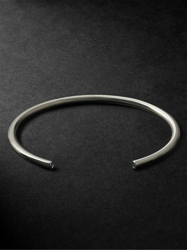 Photo: Le Gramme - Sterling Silver Sapphire Bangle - Silver