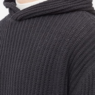 Our Legacy Men's Knit Popover Hoodie in Navy Ink Pure Silk