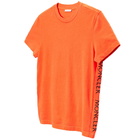 Moncler Men's Taped Seam Logo T-Shirt in Orange