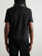 Moncler Grenoble - Logo-Appliquéd Mesh-Trimmed Quilted Ripstop and Stretch-Jersey Down Gilet - Black