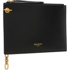 BALMAIN Black Pulse Zipped Pouch