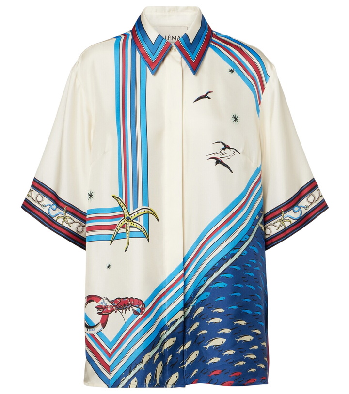 Photo: Alémais Printed silk satin shirt