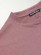 ACNE STUDIOS - Logo-Appliquéd Layered Cotton-Jersey T-Shirt - Purple