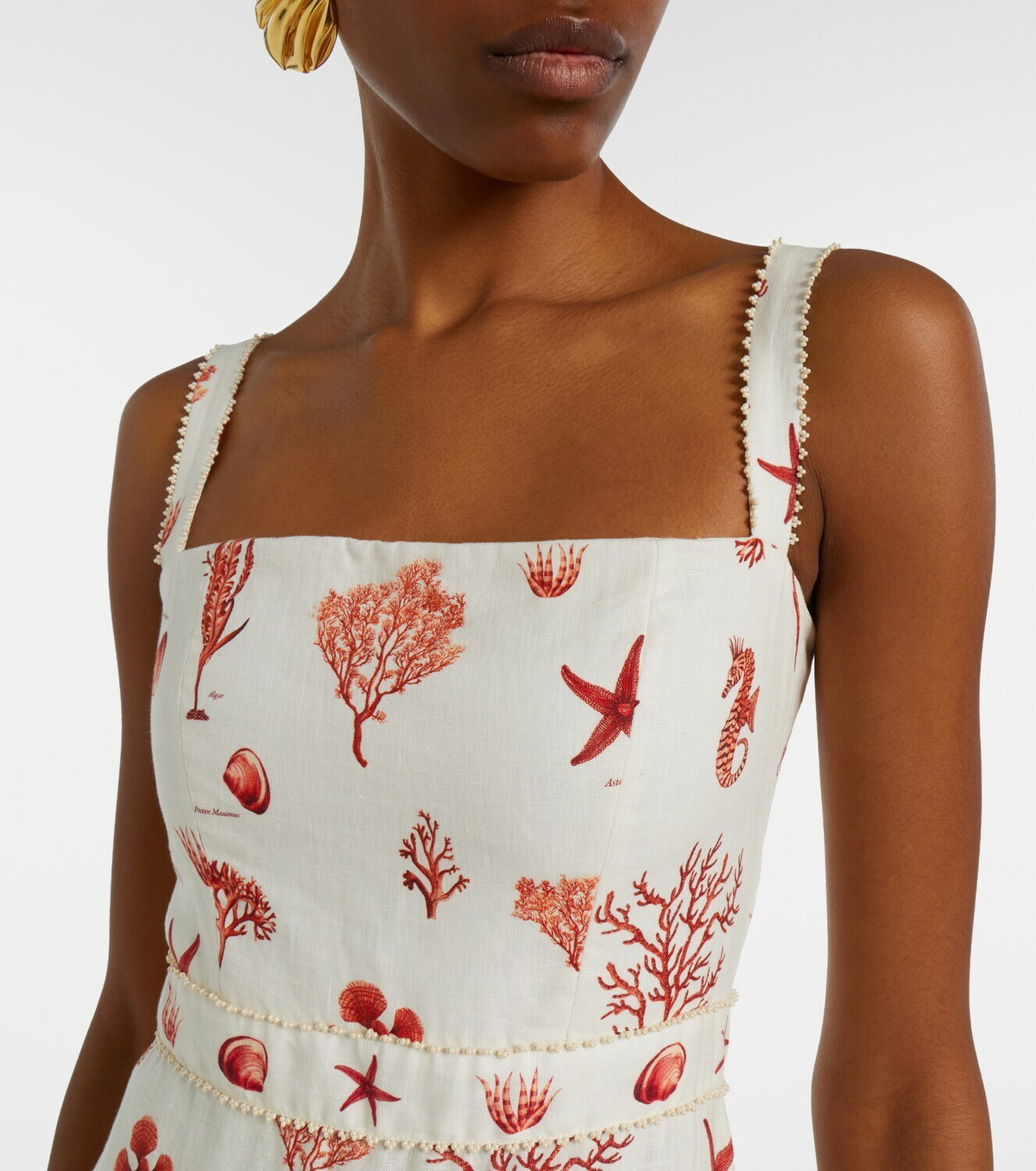 Agua by Agua Bendita Lima printed linen maxi dress