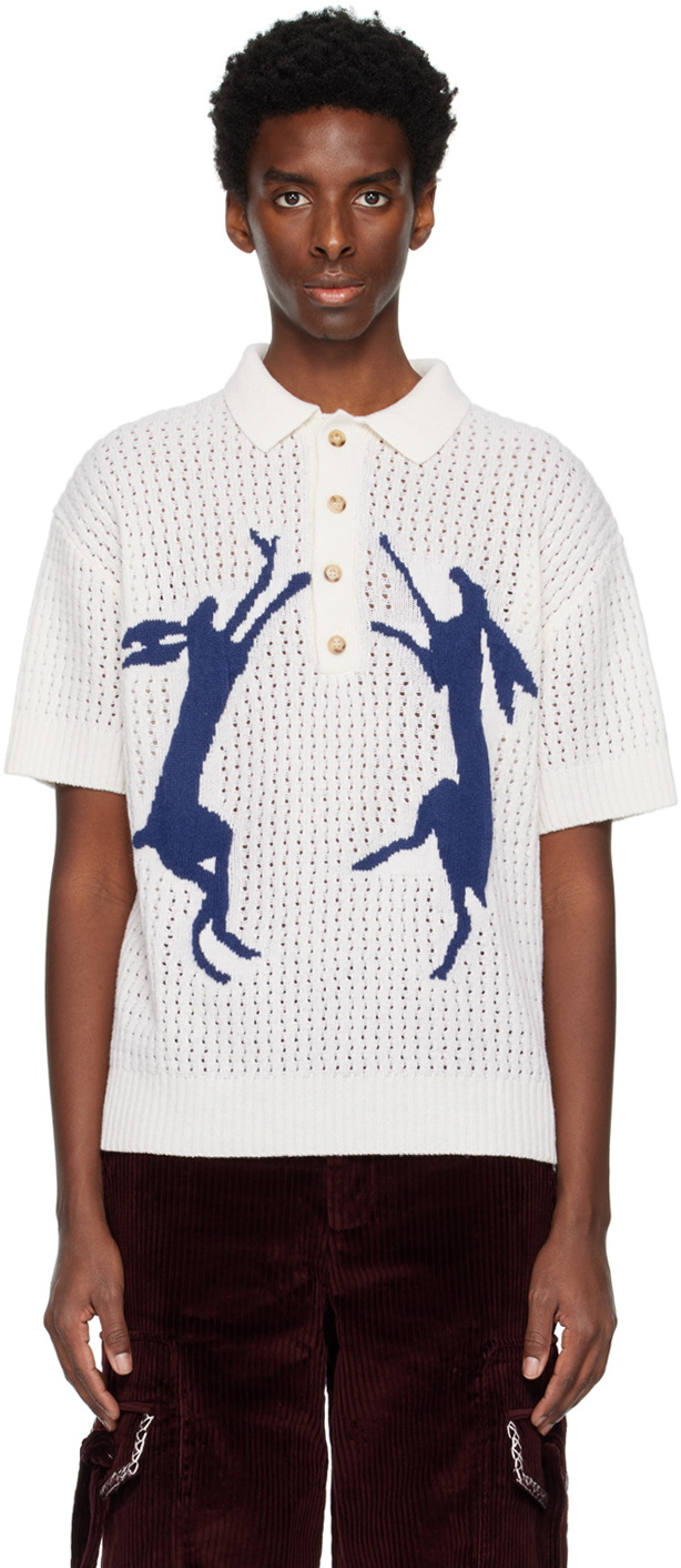 S.S.Daley Off-White Intarsia Polo