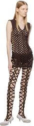 Sinéad O’Dwyer Brown Squiggle Minidress