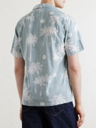 Hartford - New Palmito Convertible-Collar Printed Cotton Shirt - Green