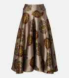 La DoubleJ Milano printed jacquard midi skirt