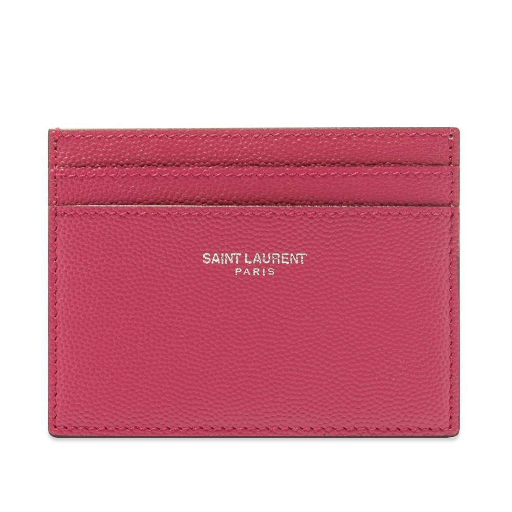 Photo: Saint Laurent Men's Logo Card Holder in Pink