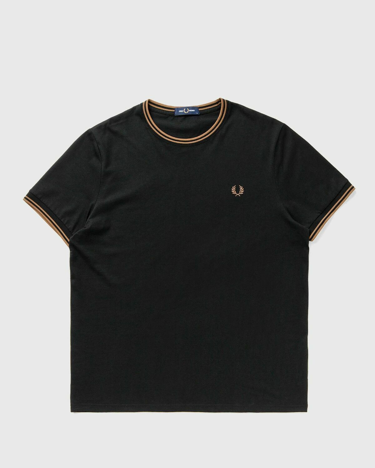 Fred Perry TWIN TIPPED T-SHIRT Black Mens Shortsleefe