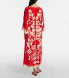 Eres Belted printed silk kaftan