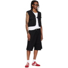LU'U DAN Black Wadded Cargo Vest