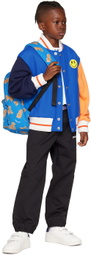 Palm Angels Kids Blue Bears Backpack