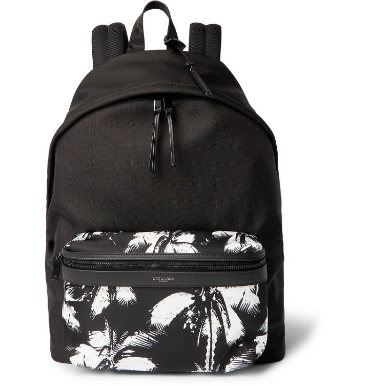Photo: SAINT LAURENT - Printed Canvas Backpack - Black