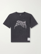 Satisfy - Logo-Print Distressed MothTech™ Cotton-Jersey T-Shirt - Black