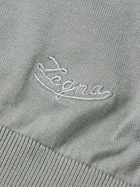 Ermenegildo Zegna - Logo-Embroidered Cotton Sweater - Gray