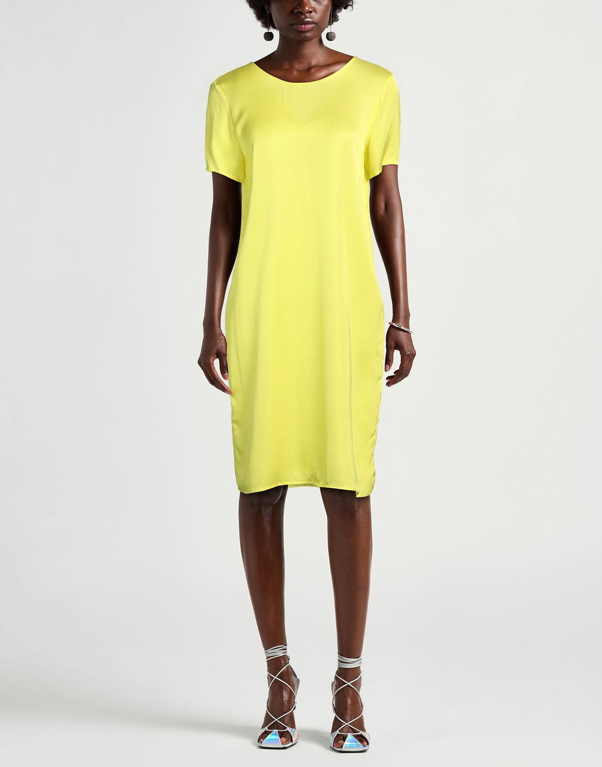Manila Grace Womens Midi dress Lime in Green